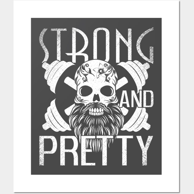 Strong and Pretty Strongman Gym Vintage Wall Art by Sofiia Golovina